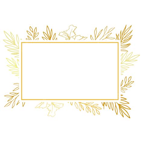 White Banner With Gold Border And Leaf Aesthetic Vector Art, Aesthetic Banner, Greeting Banners ...