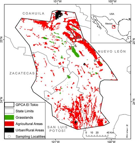 Map Of The Sampling Localities Within The Grassland Priority