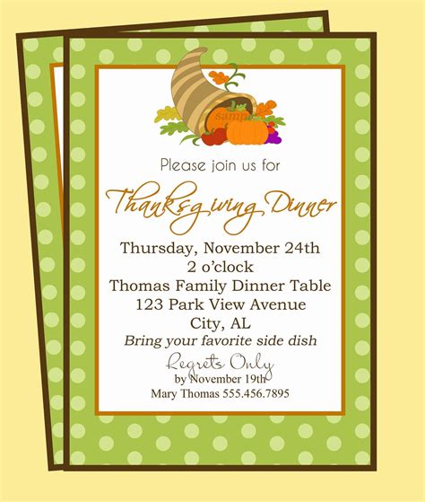 Thanksgiving Dinner Invitation Printable Fruitful Gathering