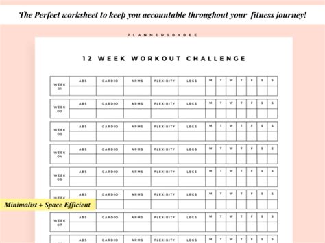 12 Week Exercise Program Template