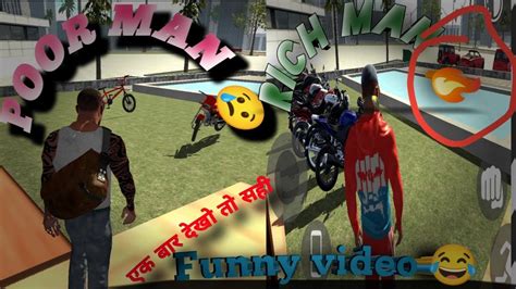 Poor Man Vs Rich Man 😂 In Indian Bike Drriving 3d 😂 Full Funny Story😂