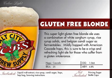 SaltCityBrewSupply: Gluten Free Beer