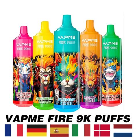 VAPME FIRE 9000 Bouffées E RCigarette Jetable Vape Pen Pod Dispositif