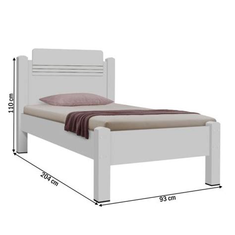 Cama De Solteiro Paris Mdf Branco Gabrielli M Veis