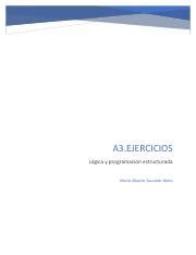 A3 MASN pdf A3 EJERCICIOS Lógica y programación estructurada Mario