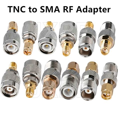 Jxrf Connector Pcs Rf Coaxial Coax Adapter Tnc Male Female Jack To Sma