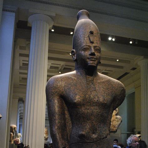 3D Printable Colossal Red Granite Statue Of Amenhotep At The British