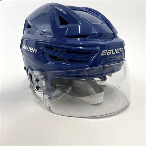 Used Royal Blue Bauer Re Akt 150 Helmet With Bauer Pro Visor Senior