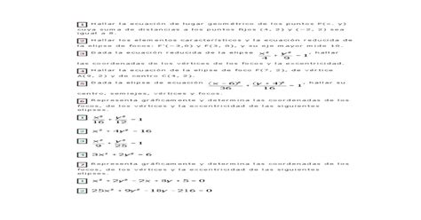 Lista De Exercícios De Elipse Português - Lista De Exercícios De Elipse Português - FDPLEARN
