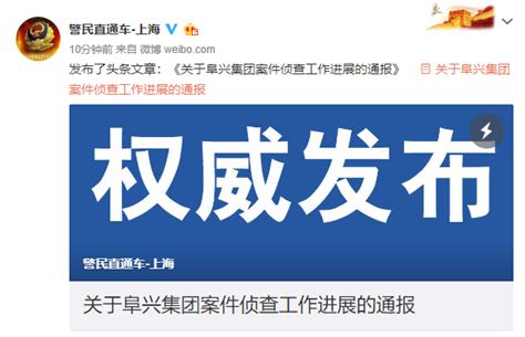 上海警方通报阜兴集团证券犯罪侦查进展 已对投资者损失进行全面审计警方审计损失新浪新闻