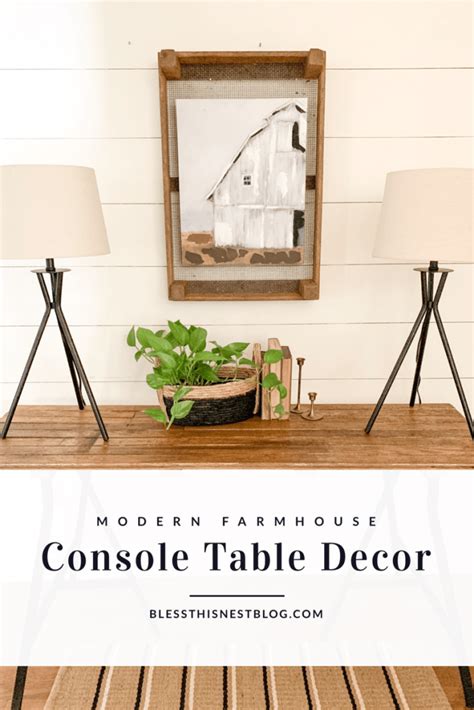 Modern Farmhouse Entry Table Decor Lazuema