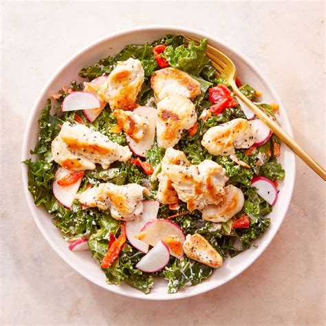 Recipe Chicken And Kale Salad With Lemon Yogurt Dressing Blue Apron