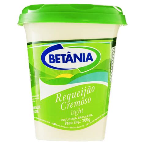 Requeijão Cremoso Light Betânia Copo 200g Nosso Pão