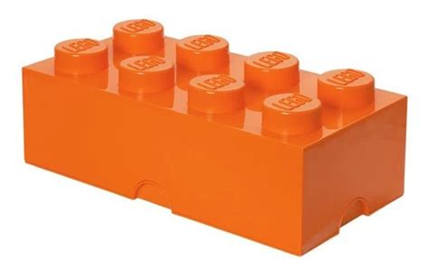 Caixa De Arruma O Lego Brick Laranja Loja