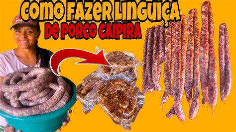 Como fazer linguiça de porco caipira JOSELI VIDA NA ROÇA YouTube