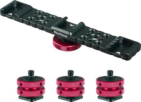 Amazon Minifocus Triple Cold Shoe Extension Bar Camera Hot Shoe Mount Adapter Electronics