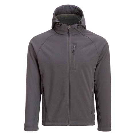 Landway Men S Charcoal Hooded Matrix Soft Shell With Sherpa Fleece