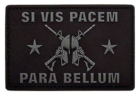 Si Vis Pacem Para Bellum Patch Pvc Rubber Hook Fastener Etsy