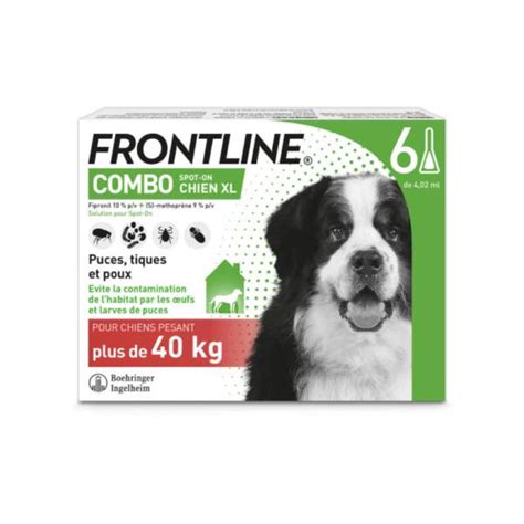 FRONTLINE Combo Chiens 40kg 6 Pipettes Parapharmacie Pharmarket