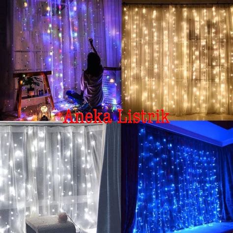 Jual Lampu Natal Tirai Led Curtain Light Tumblr Tirai Lampu Hias