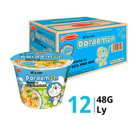 Thùng mì Doraemon hàu sữa phô mai mini Acecook ly 48g (12 Ly) - Chuỗi ...