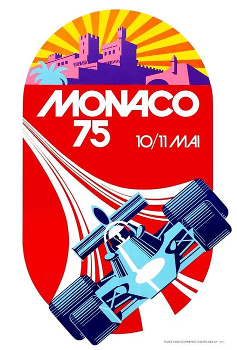 1975 Monaco Grand Prix Racing Poster Poster Digital Art By Kailani