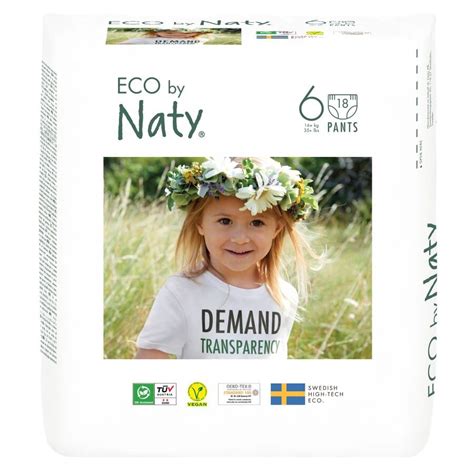 Natahovací plenkové kalhotky ECO by Naty XL 16 kg 18 ks