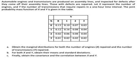 Solved Automobile Engines And Transmissions Are Produced On Chegg