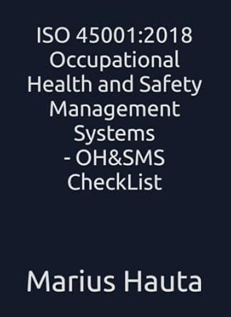 ISO 45001 2018 Occupational Health And Safety Management Systems OH