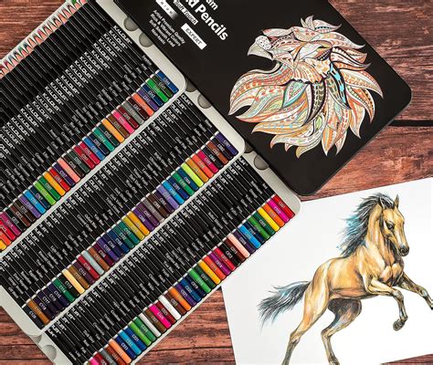 KALOUR 120 Premium Colored Pencils Set for Adult Coloring Books