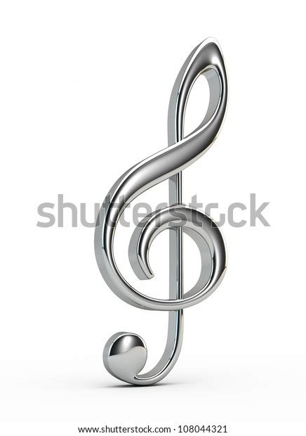 Silver Treble Clef Stock Illustration 108044321 Shutterstock