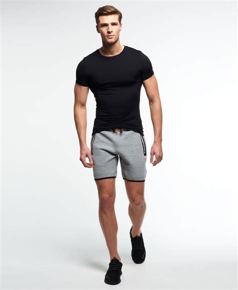 Men's - Gym Tech Slim Shorts in Grey Grit | Superdry UK