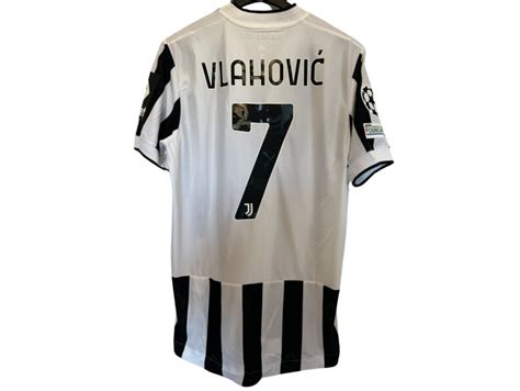 Vlahovic S Juventus Match Issued Shirt Ucl Charitystars