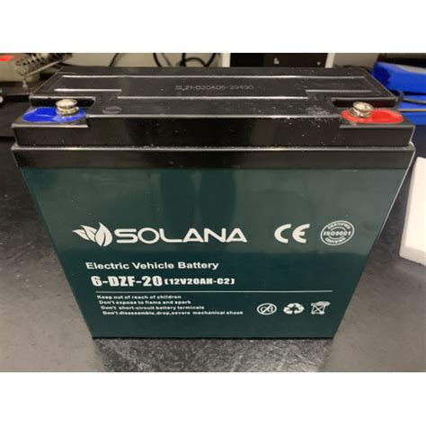 Jual Batere Solana Aki 12V 20Ah 6 DZF 20 Electric Vehicle Battery BOS