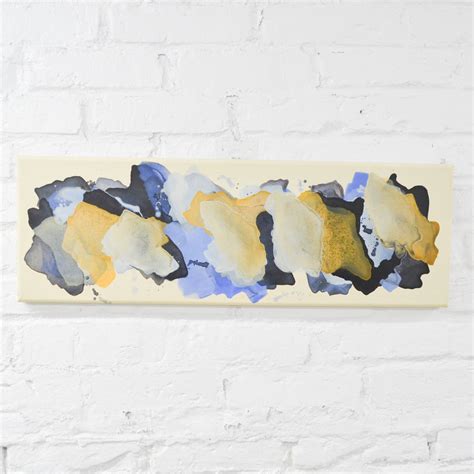 Blue + Yellow Abstract Painting – Make & Mend