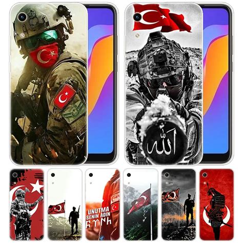 Lüks silikon kılıf Türkiye Bayrağı Asker Huawei Onur 9X 8A 7A 20 Pro