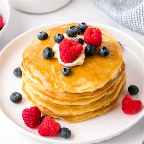 fluffy homemade pancakes spoonful  flavor