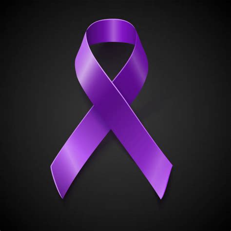 Alzheimers Ribbon Clipart Font