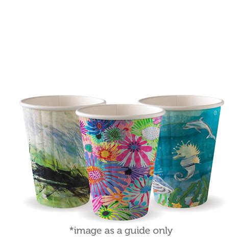 8oz Double Wall Bio Coffee Cup Art Series 1000 Pcs