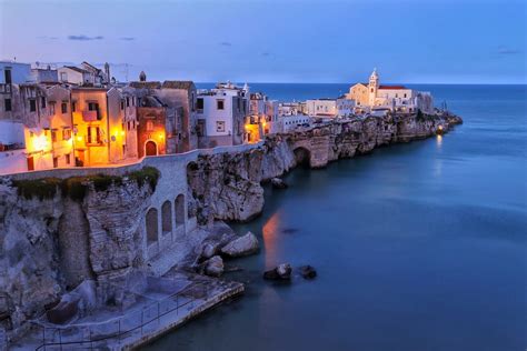 View of old town Vieste, Italy