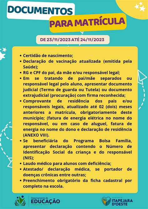 Início Do Período De Matrículas E Rematrículas Para 2024 Na Rede