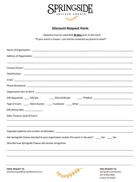 7 Sample Discount Request Forms And Templates Word Excel Pdf Formats