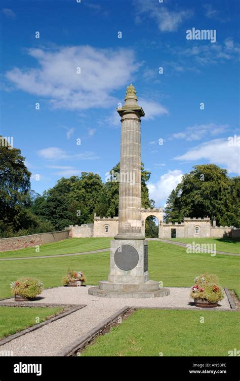 The impressive entrance to Gordon Castle Fochabers Morayshire Stock Photo - Alamy