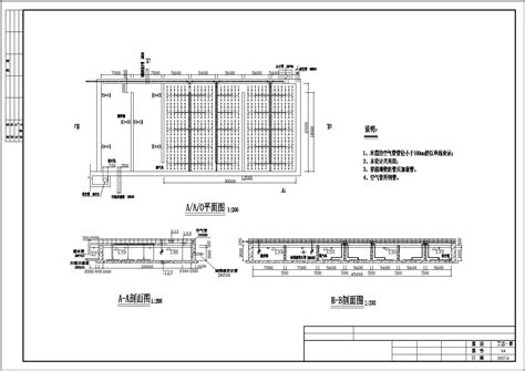 污水处理厂aao工艺平面图剖面图大样图ao法土木在线