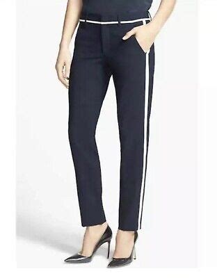 Vince Womens Black Wool Side Stripe Tuxedo Dress Pants Trousers Size