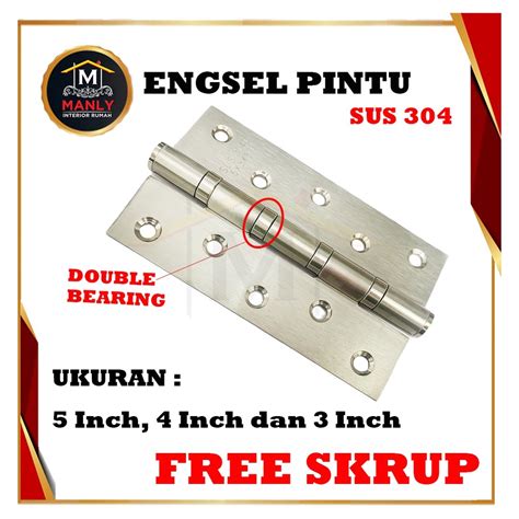 Jual Engsel Pintu 4 Inch Dan Jendela Steinless Tebal Bagus FREE