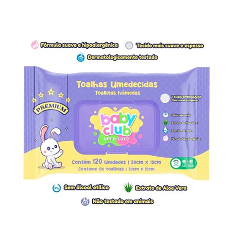 TOALHA UMEDECIDA BABY CLUB ULTRA CARE 120 UNIDADES Farma Digital