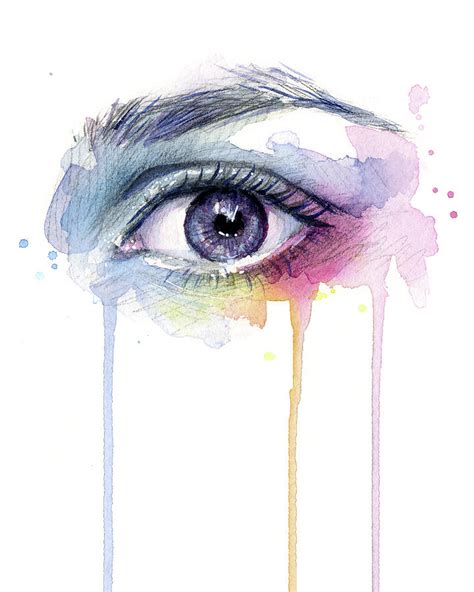 Colorful Dripping Eye Painting by Olga Shvartsur - Pixels