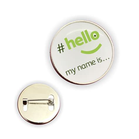 Hello My Name Is… Round Pin Badge | #hellomynameisshop