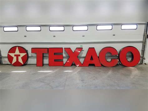 Vintage Illuminated 30 Texaco Sign Letters Star Adam Marshall Land